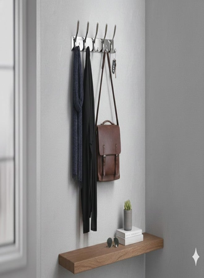 JAGGER JAG334 Wall Mounted Stainless Steel Wall Hooks for Hanging Cloth/Towel Hangers/Door Hangers/Hook Rail/Bthroom Hanger [ Combo Pack of 2 ] (Silver, 4 PIN Hook) - Image 4